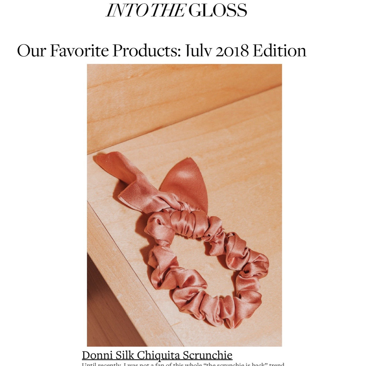 Into the Gloss