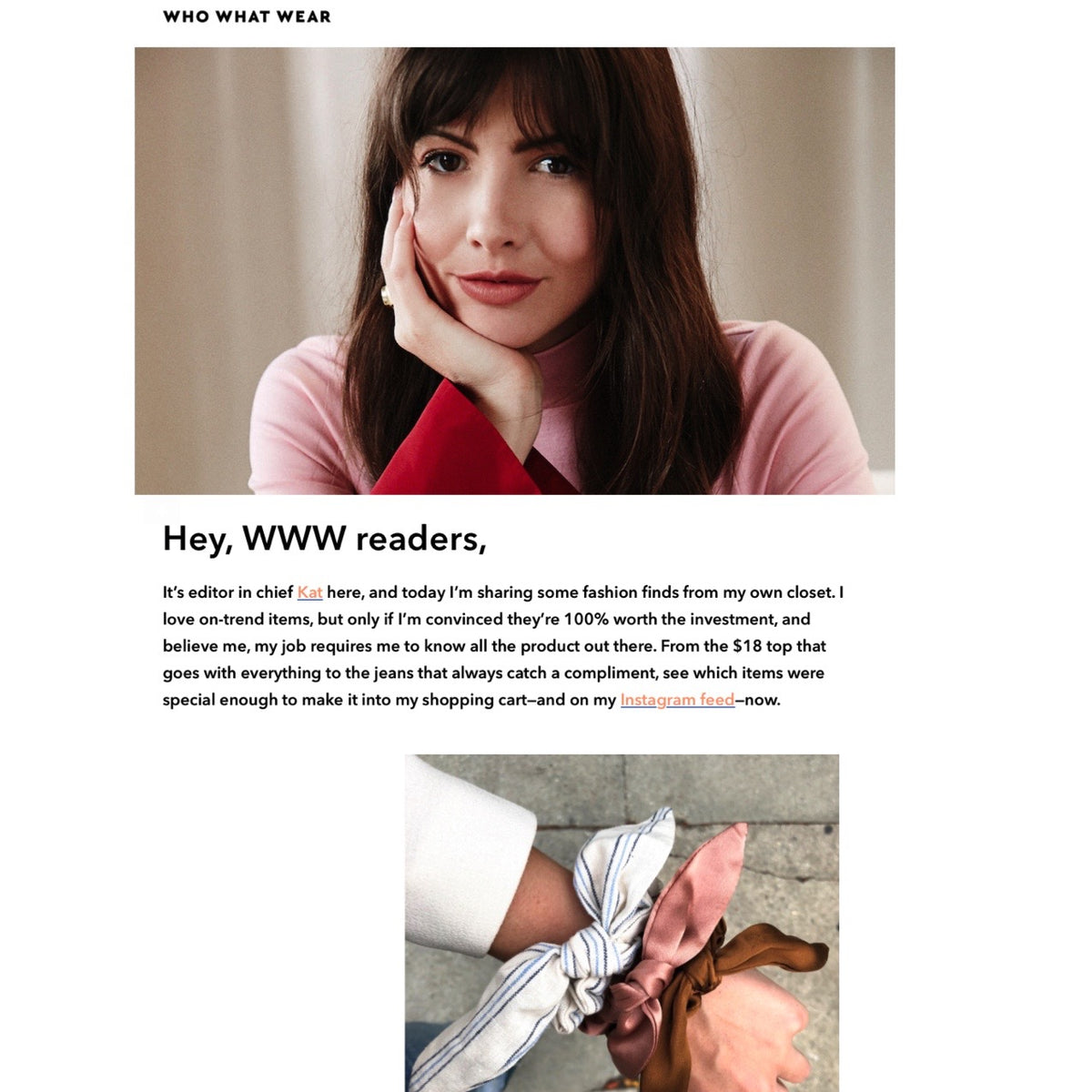 Who What Wear Newsletter