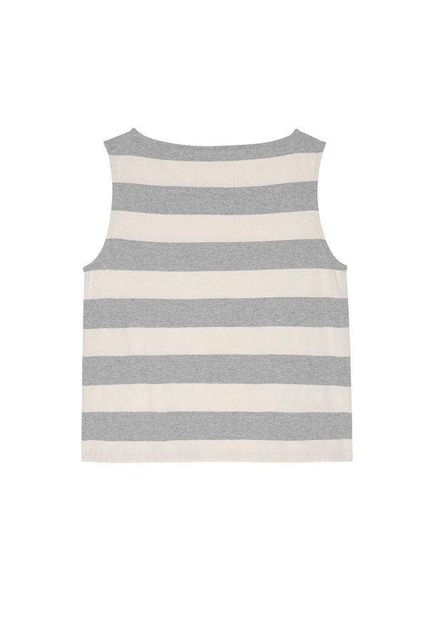 The Jersey Stripe Boatneck Tank