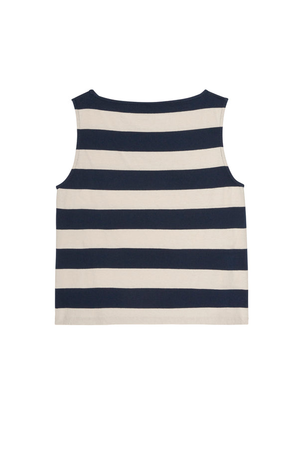 The Jersey Stripe Boatneck Tank