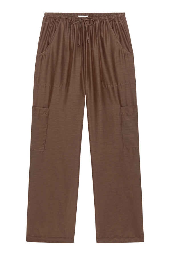 The Silk Cotton Sheer Cargo Pant