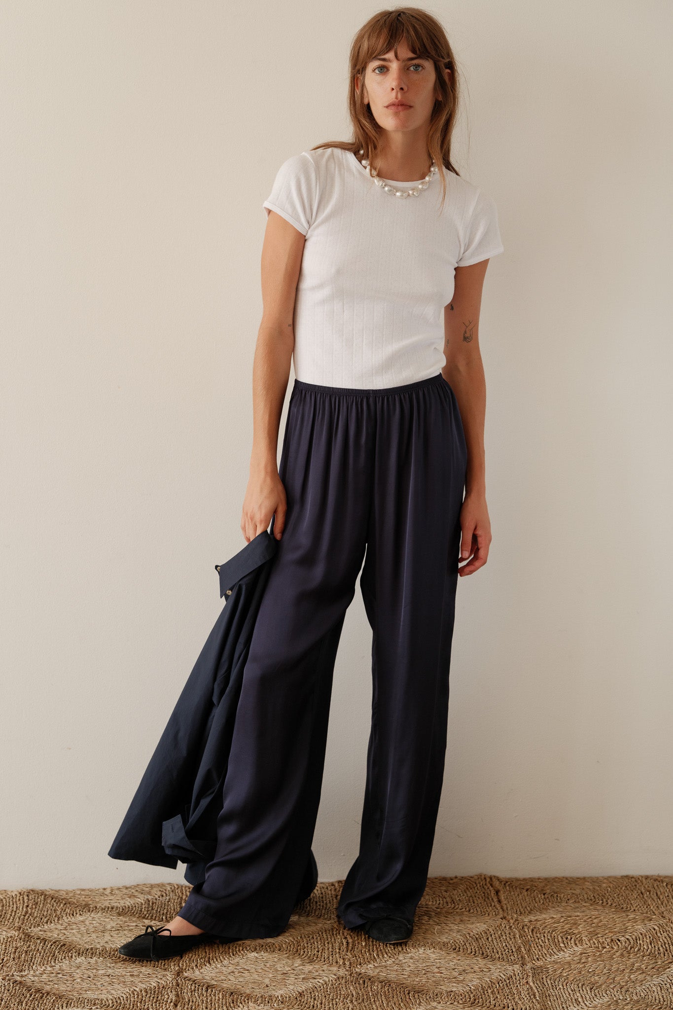 The Silky Simple Pant - Navy / XXS