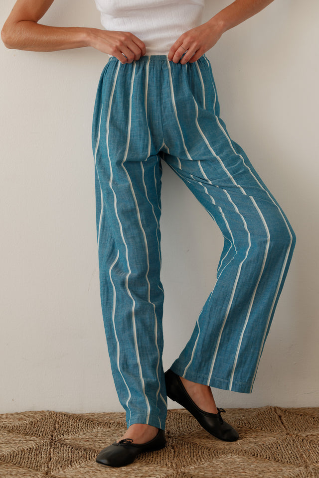stripe simple pant