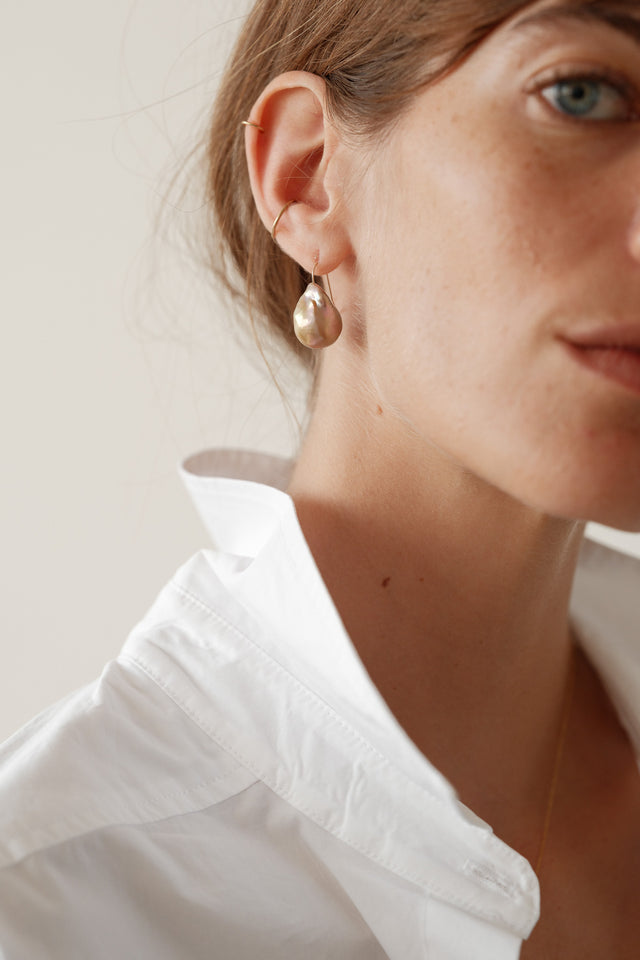 The June Pink Pearl Drop Earrings