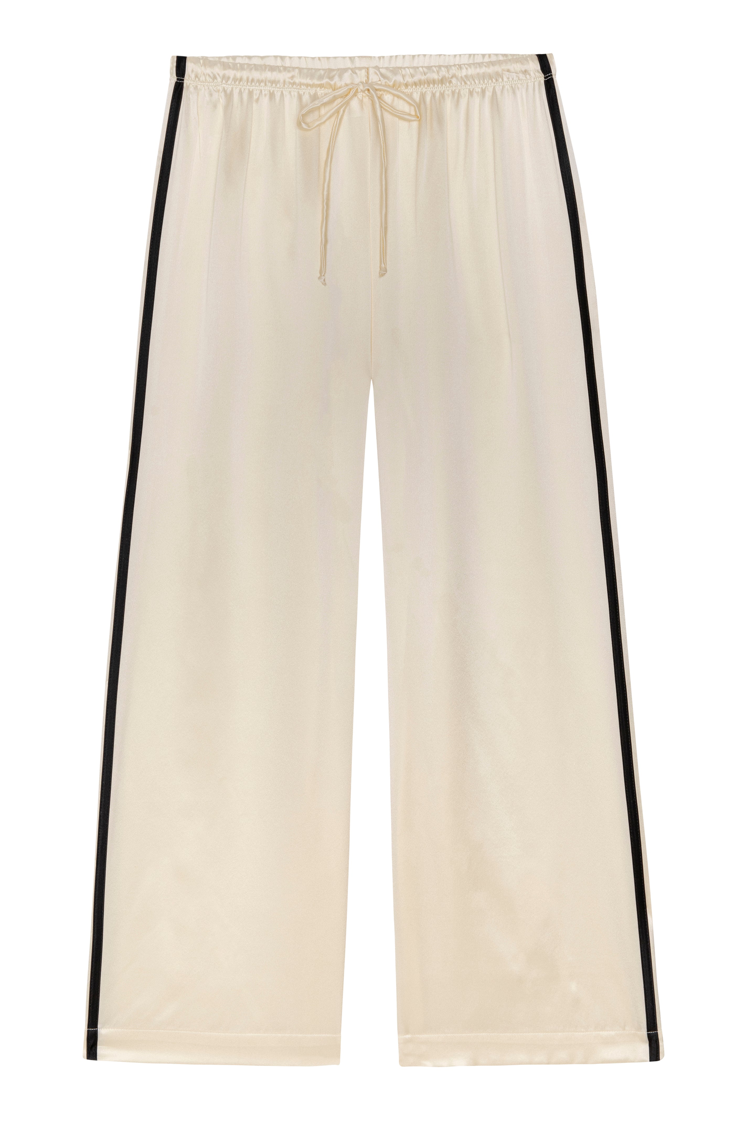 The Silk Stripe Crop Pant
