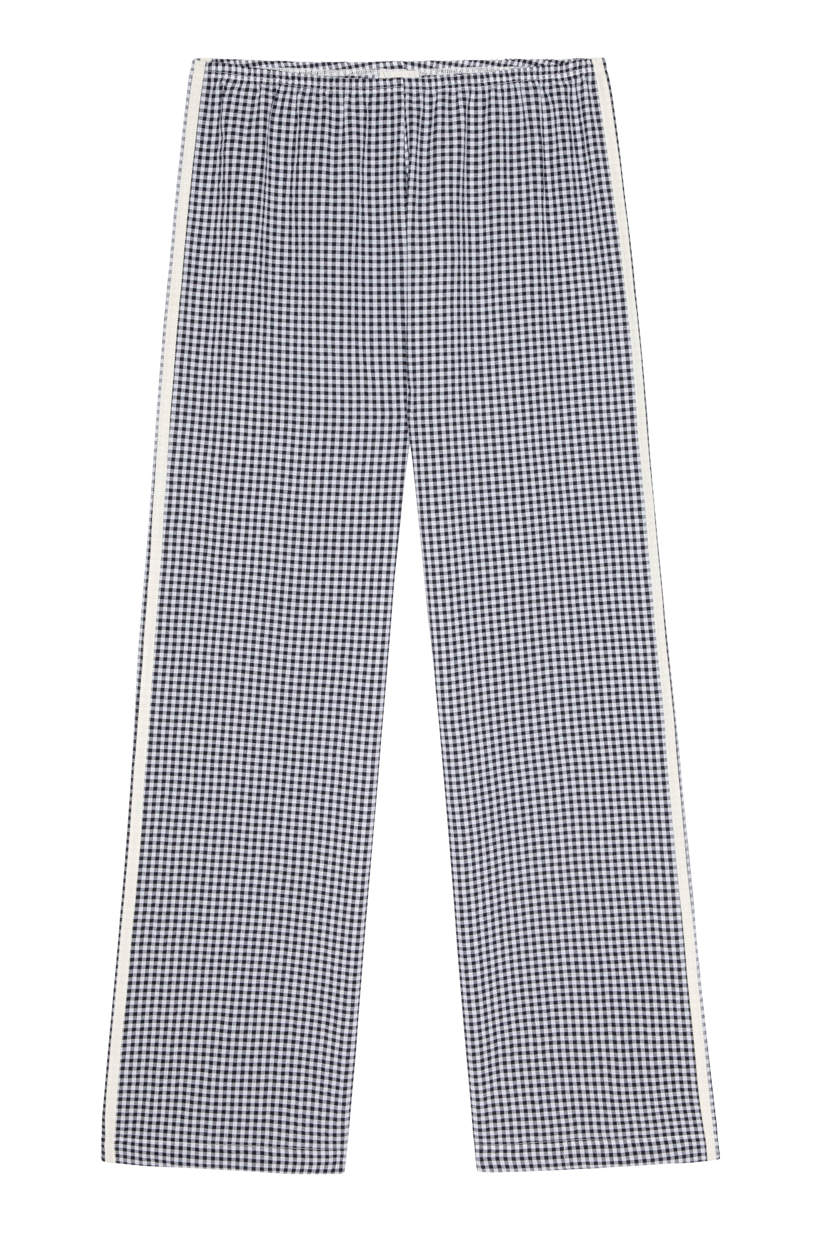 The Cotton Gingham Stripe Crop Pant