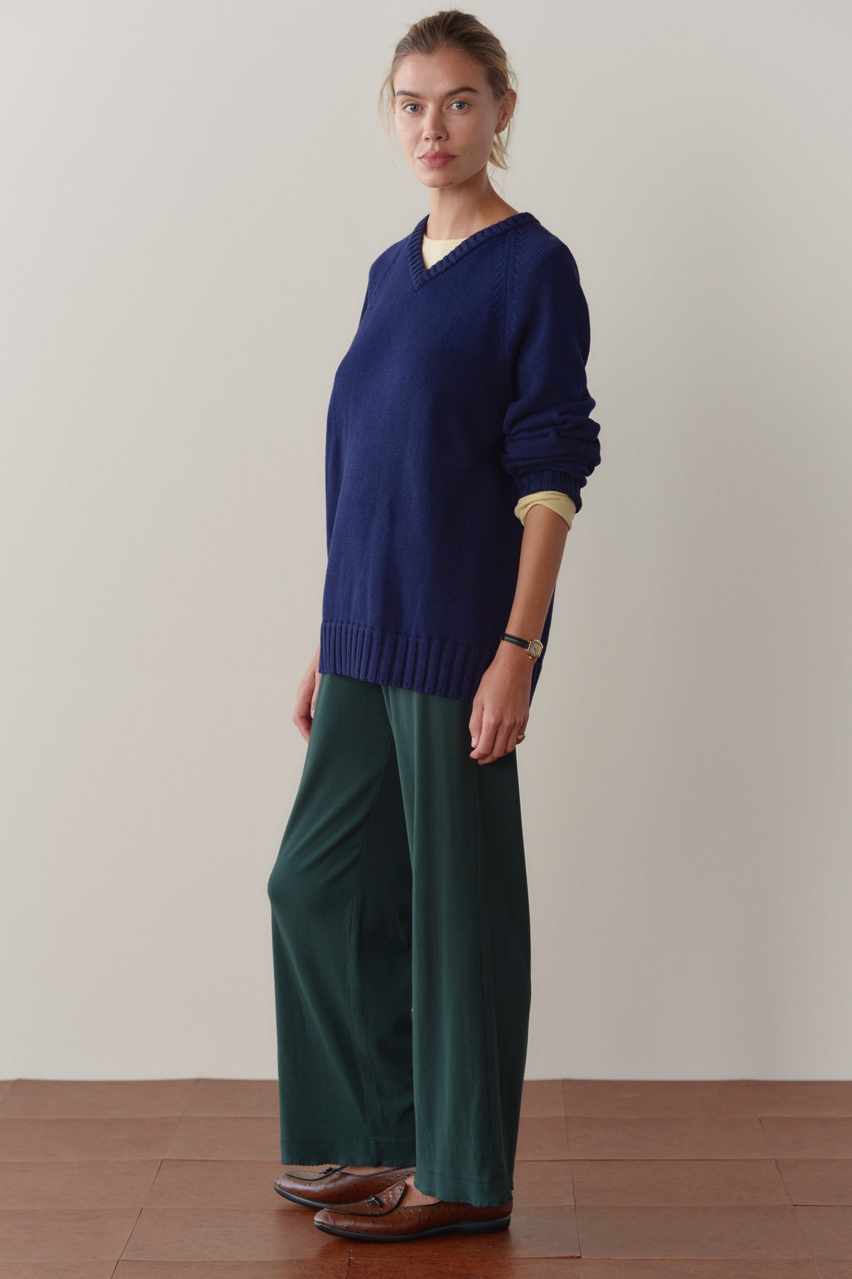 The Baby Rib Scallop Pant