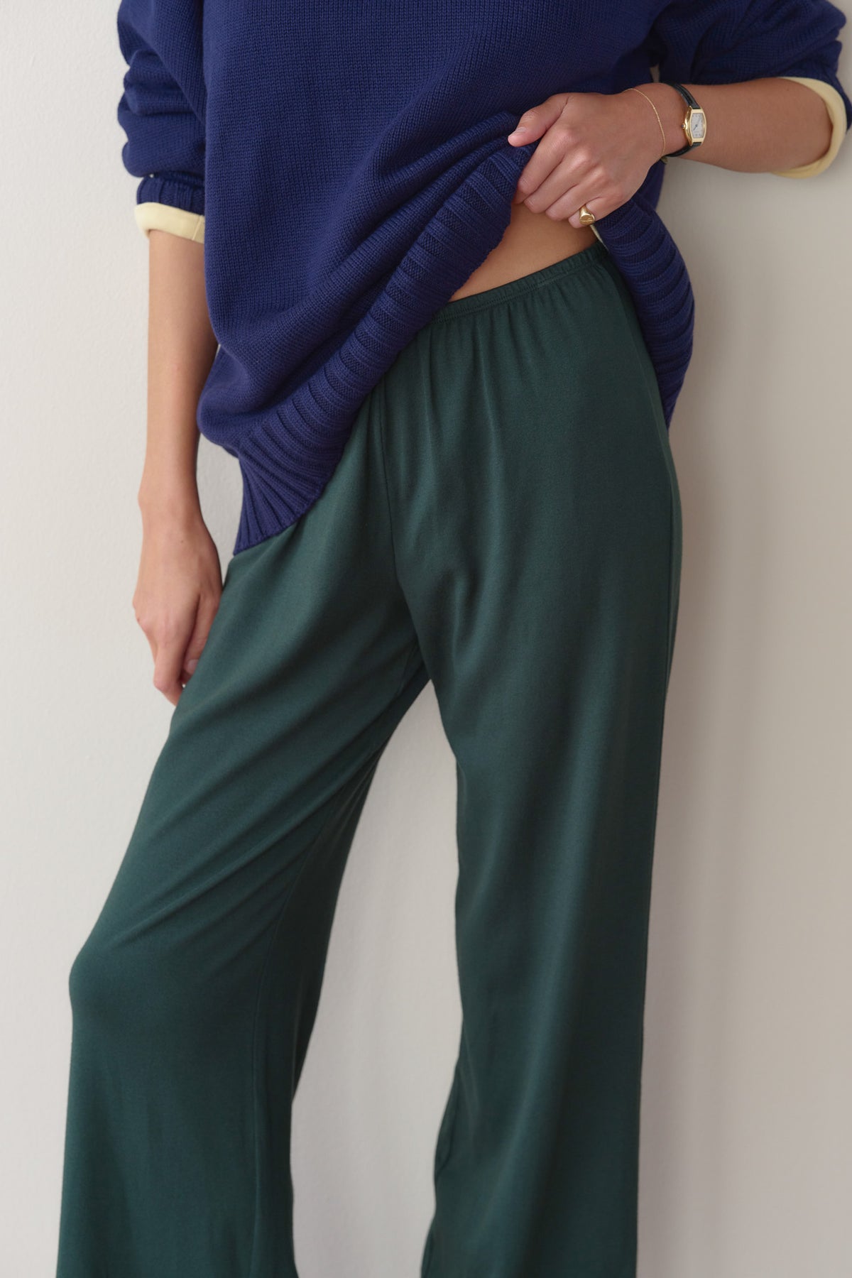 The Baby Rib Scallop Pant