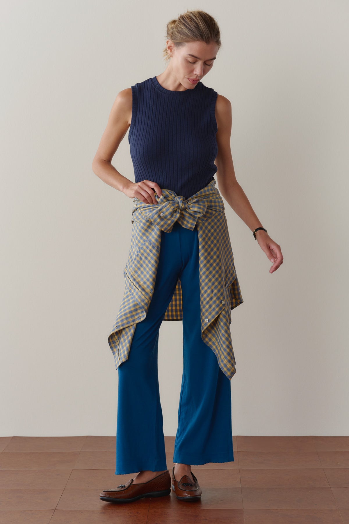 The Baby Rib Scallop Pant
