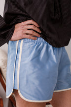 The Silk Taffeta Racer Stripe Short