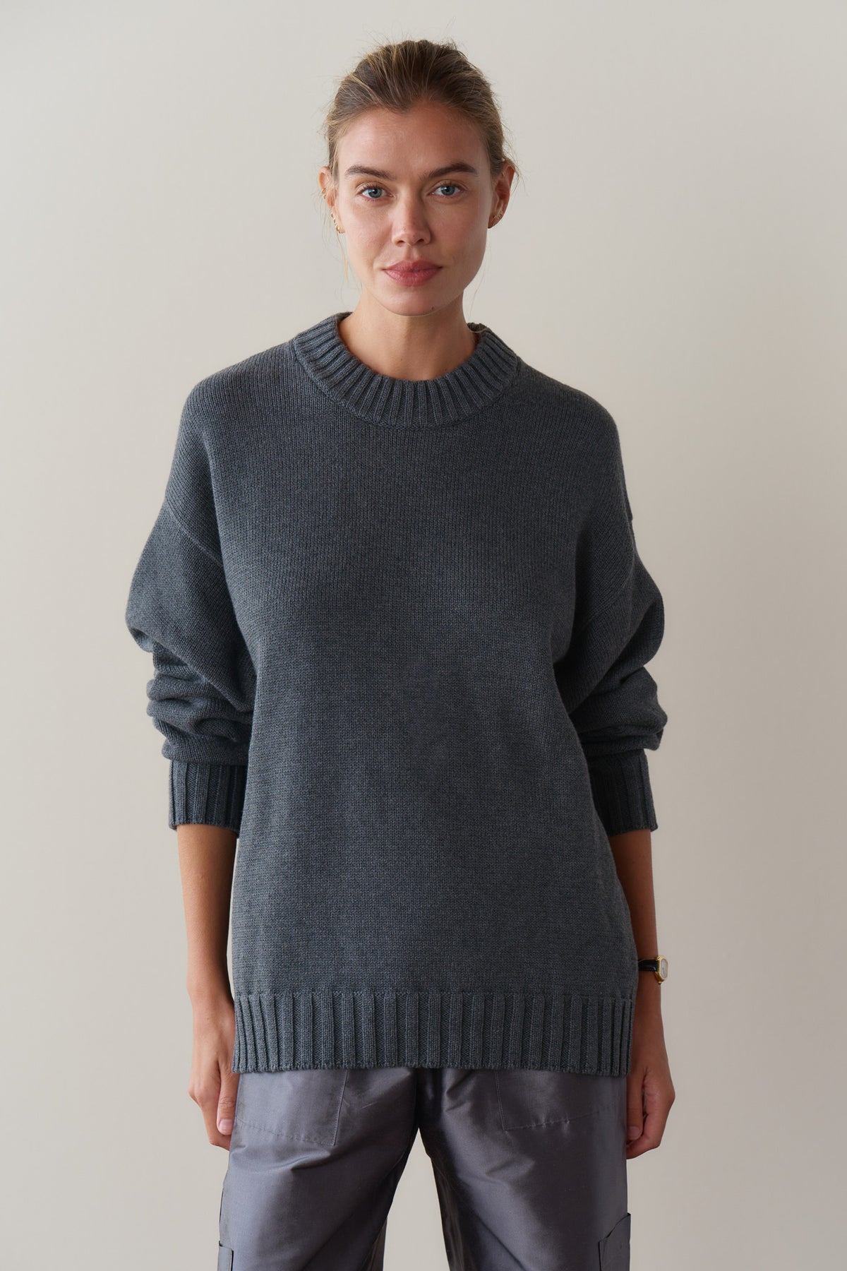 The Heavy Cotton Knit Crewneck Sweater