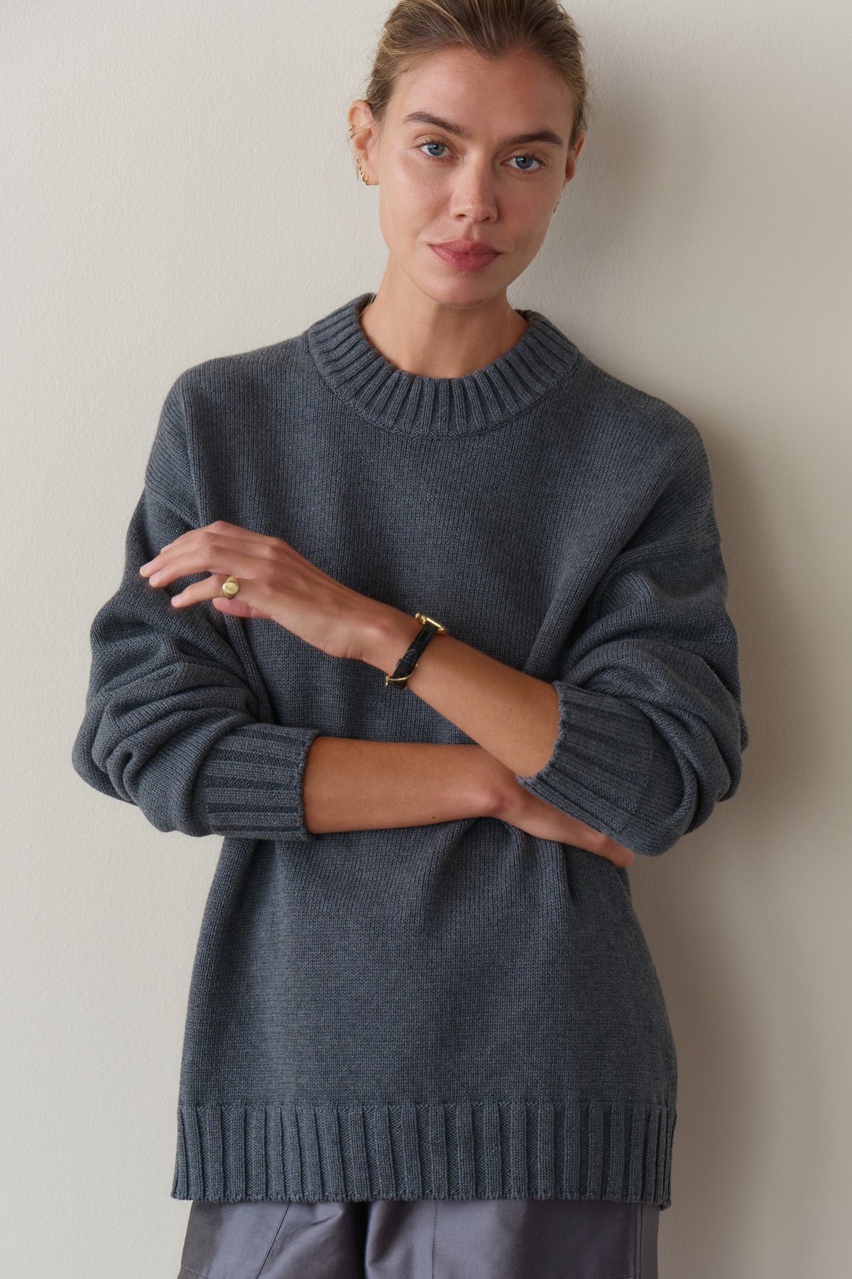 The Heavy Cotton Knit Crewneck Sweater
