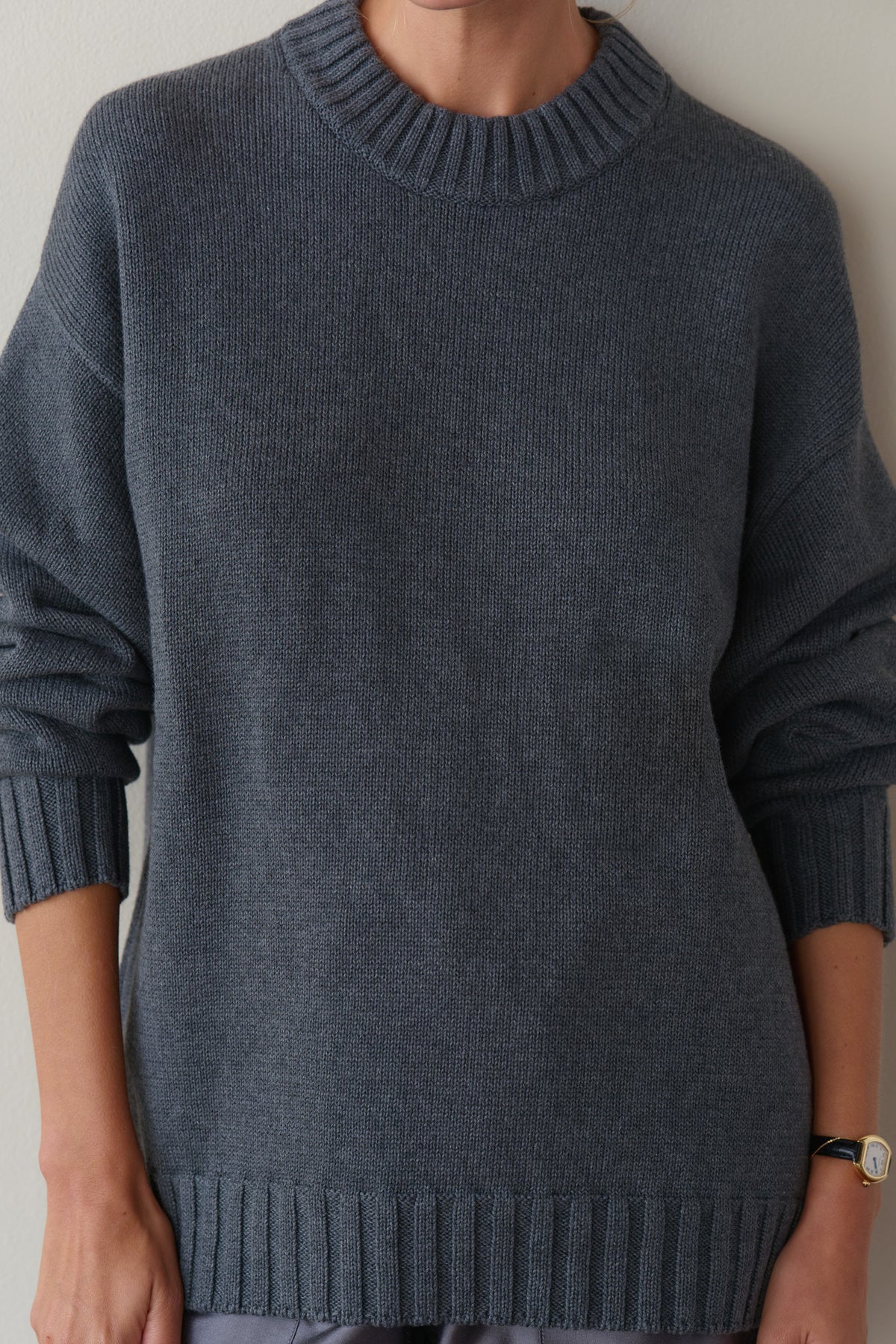 The Heavy Cotton Knit Crewneck Sweater