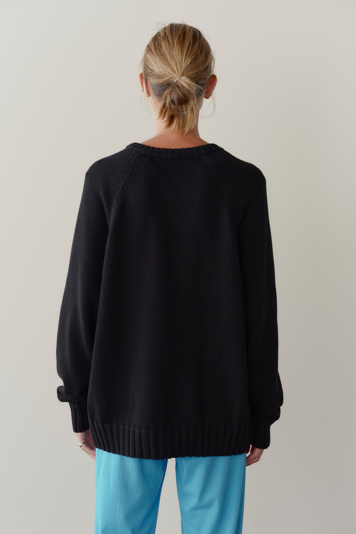 The Heavy Cotton Knit V-Neck Sweater