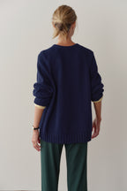 The Heavy Cotton Knit V-Neck Sweater