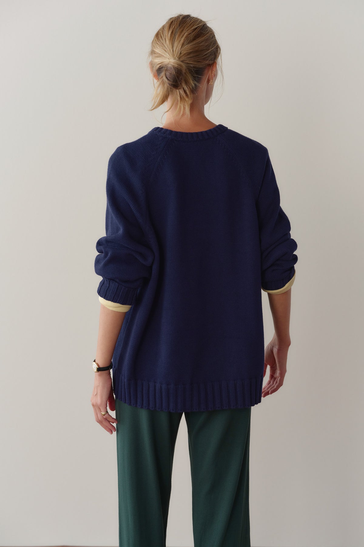 The Heavy Cotton Knit V-Neck Sweater