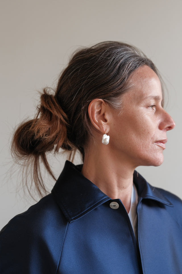 The June White Pearl Drop Earrings