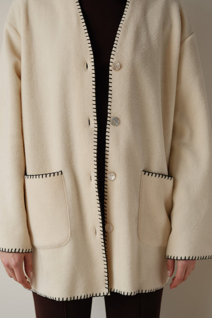 Multicolor Oversize Coat 18107