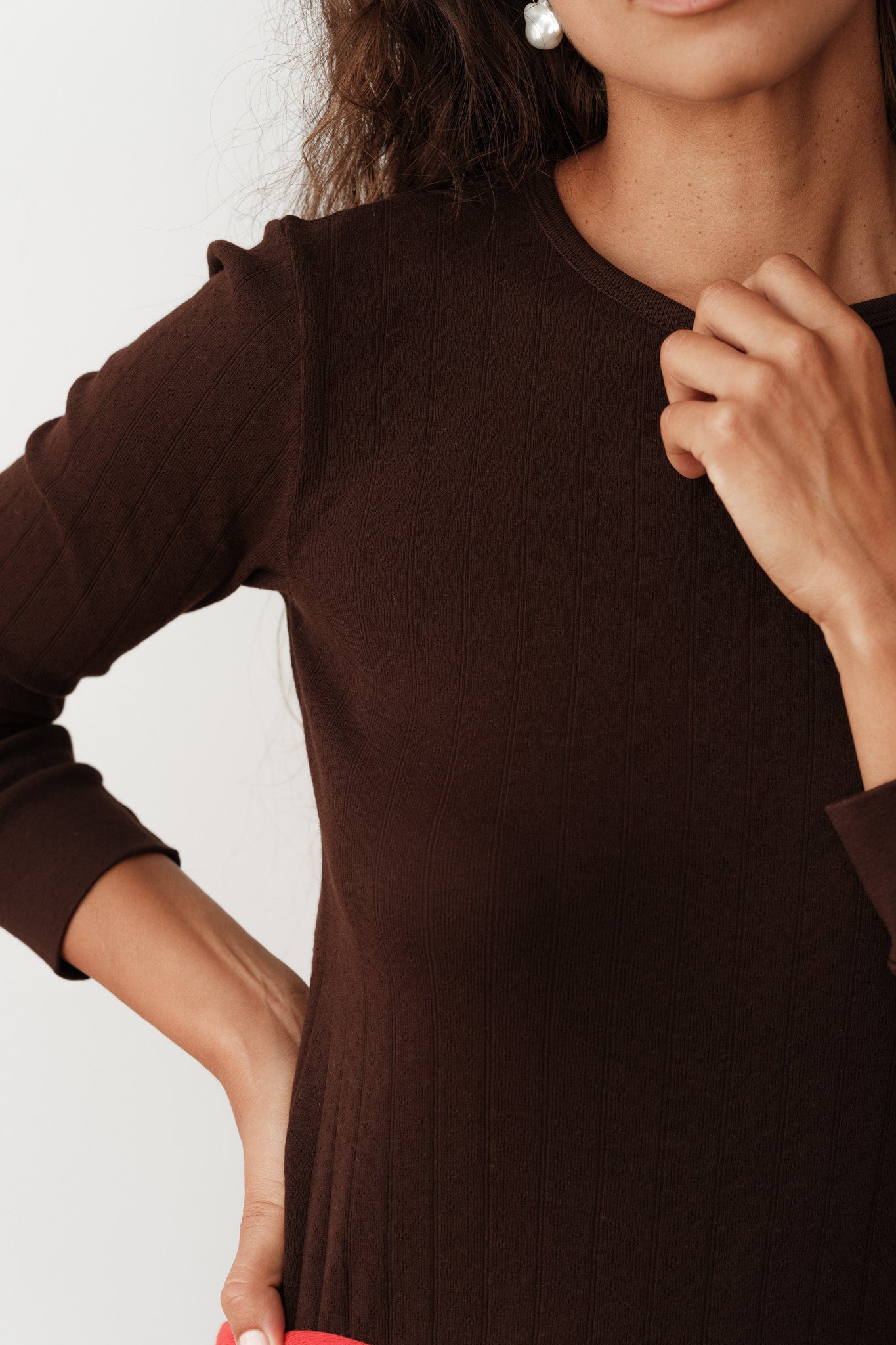 The Pointelle Long Sleeve Tee
