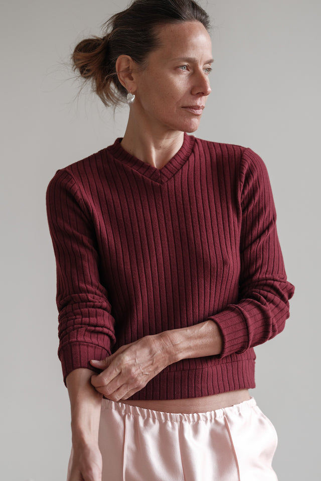 The Sweater Rib V-Neck