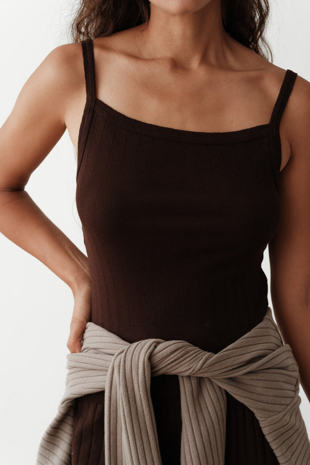 The Pointelle Square Neck Tank