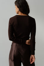 The Baby Rib Scallop Long Sleeve