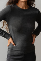The Baby Rib Scallop Long Sleeve