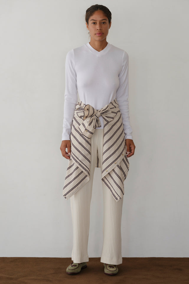 The Baby Rib V-Neck Long Sleeve