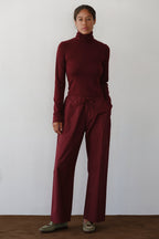 The Baby Rib Turtleneck Oxblood