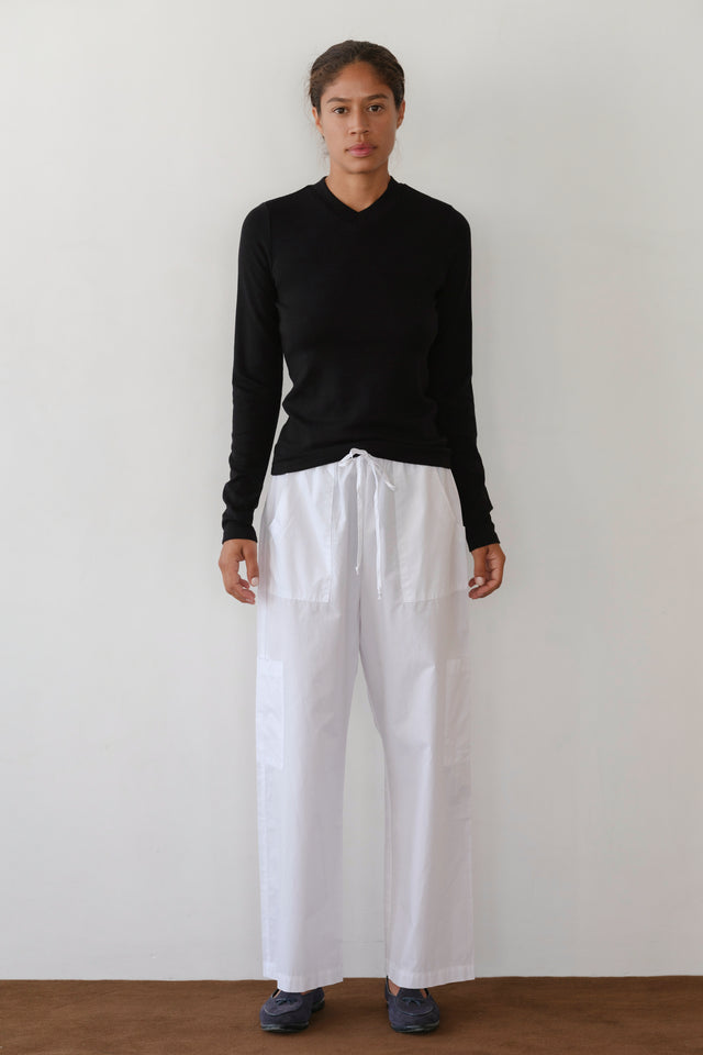 The Baby Rib V-Neck Long Sleeve