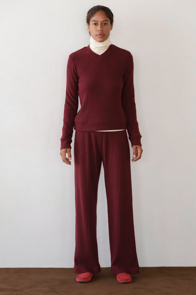 値下Ribbed Sweater &amp;Knit Straight Pants 38 Johnnie's Knit Pants – Igdalyah