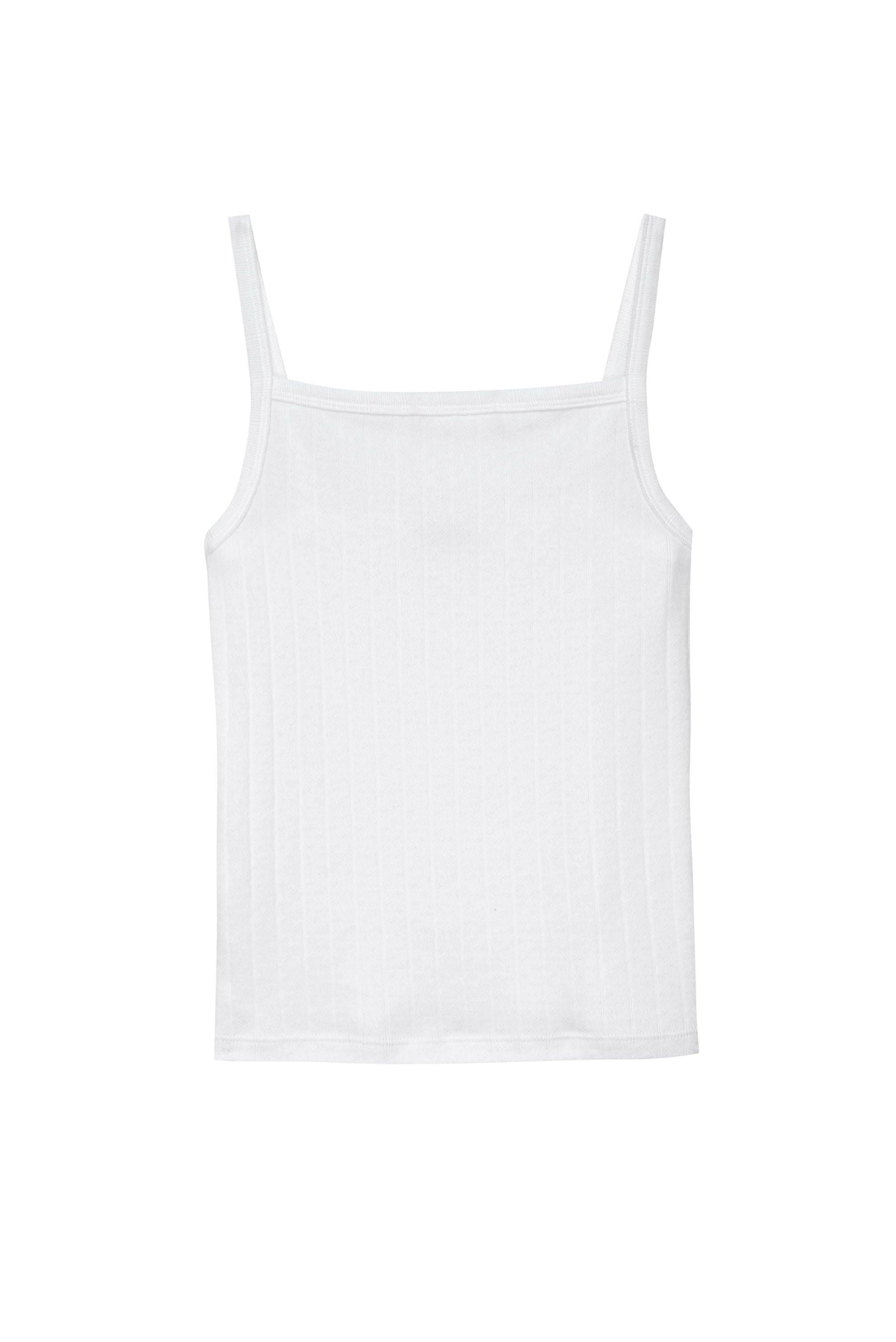 The Pointelle Square Neck Tank