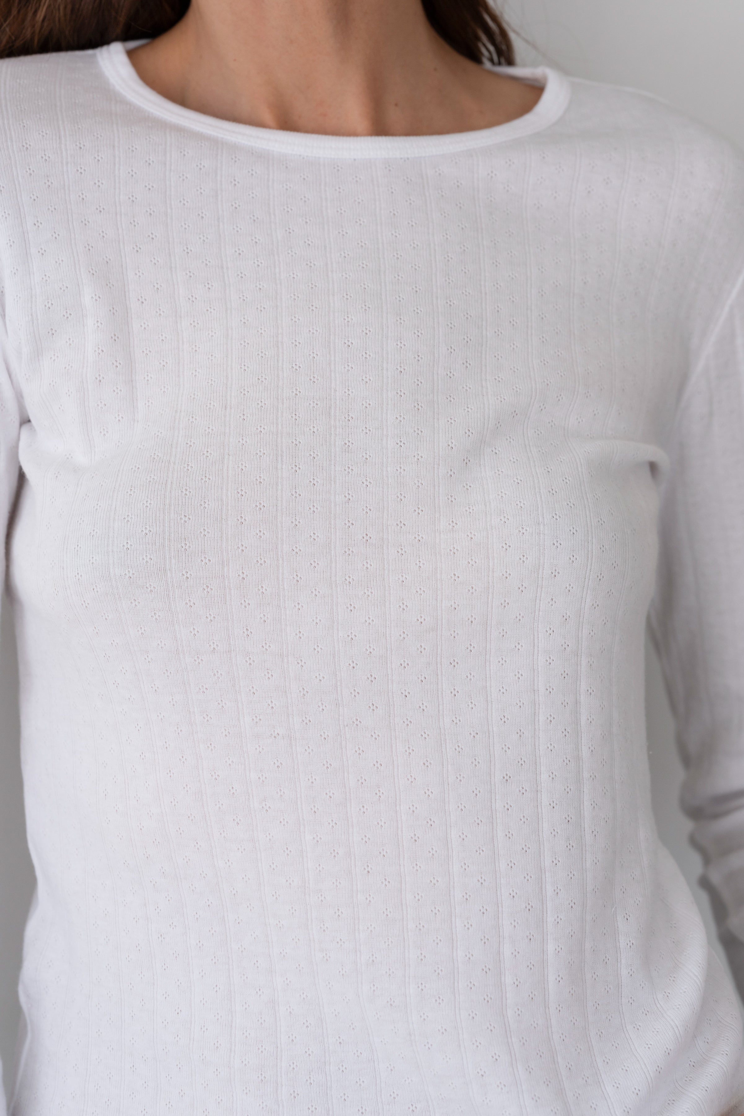 The Pointelle Long Sleeve Tee