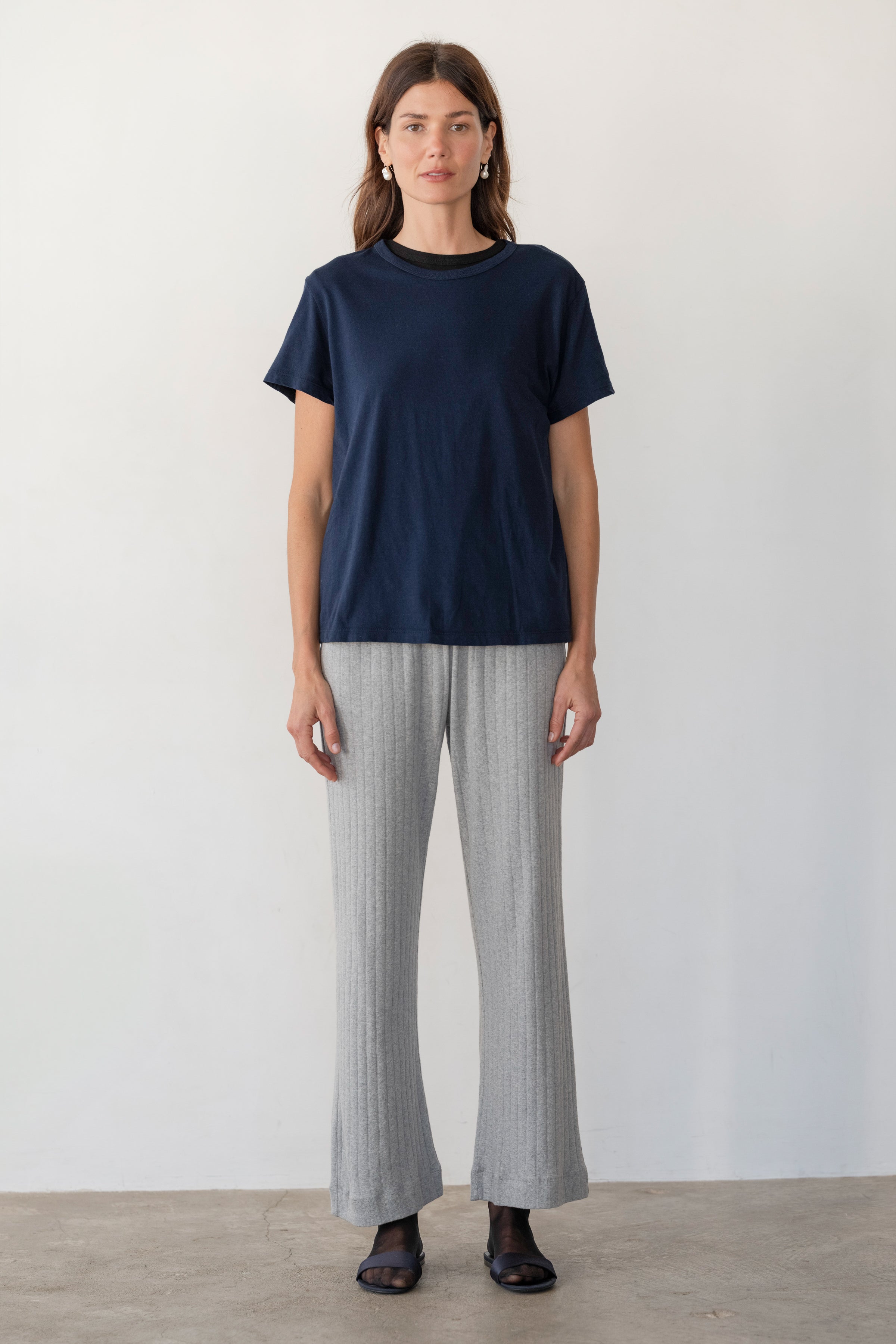 The Pointelle Simple Crop Pant