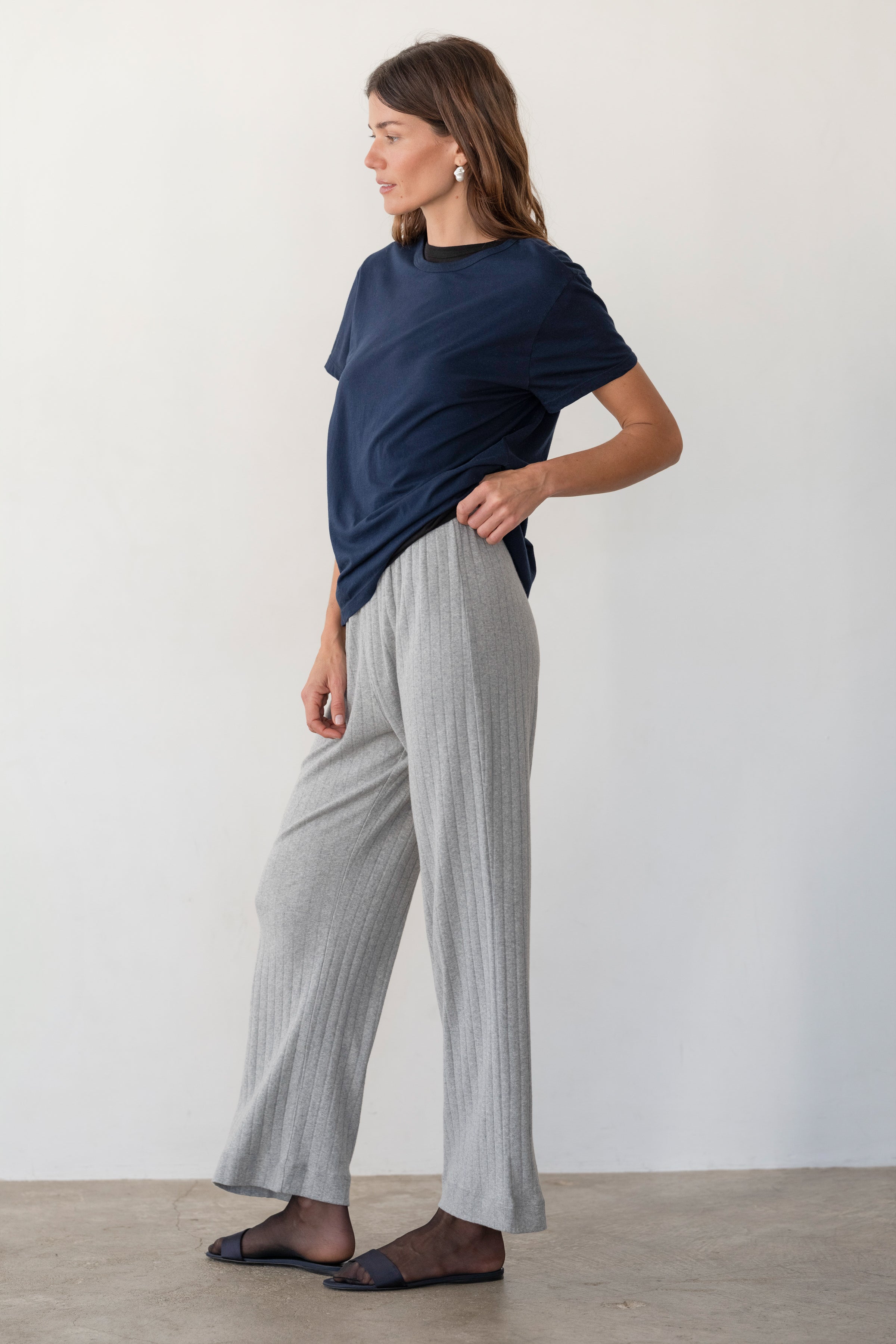 The Pointelle Simple Crop Pant