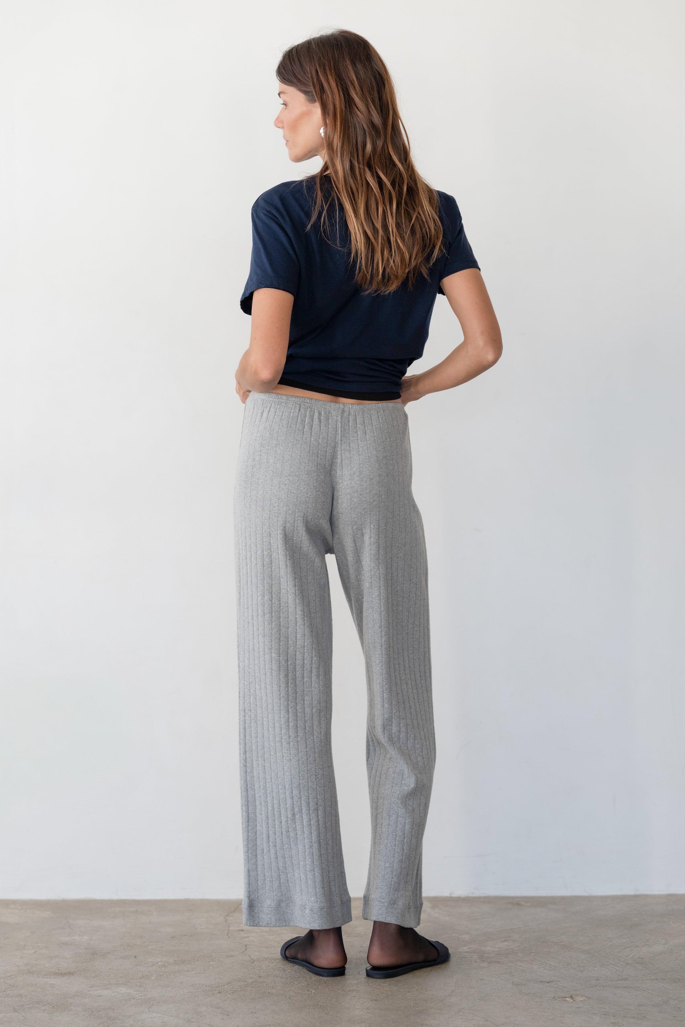 The Pointelle Simple Crop Pant