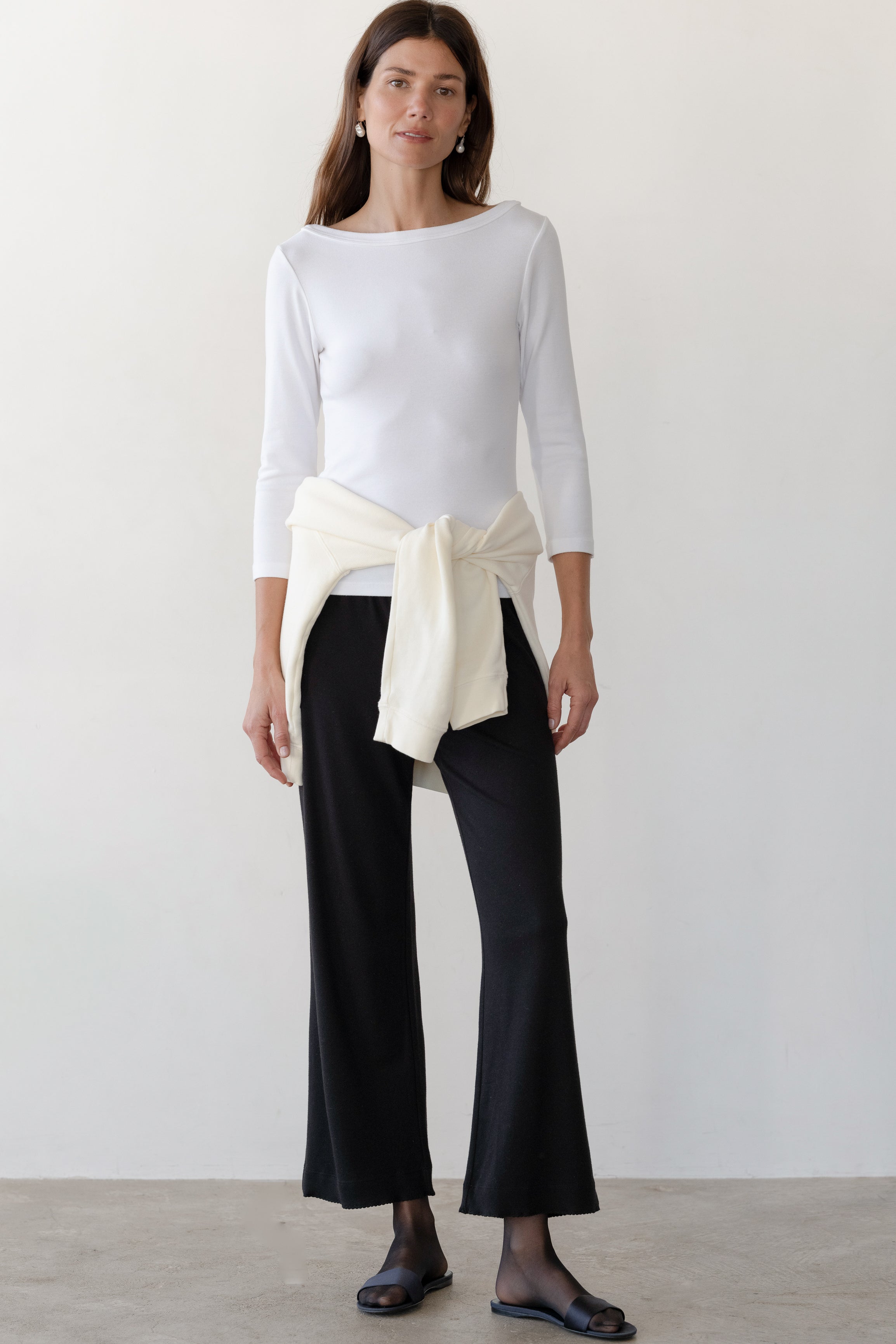 The Baby Rib Scallop Pant