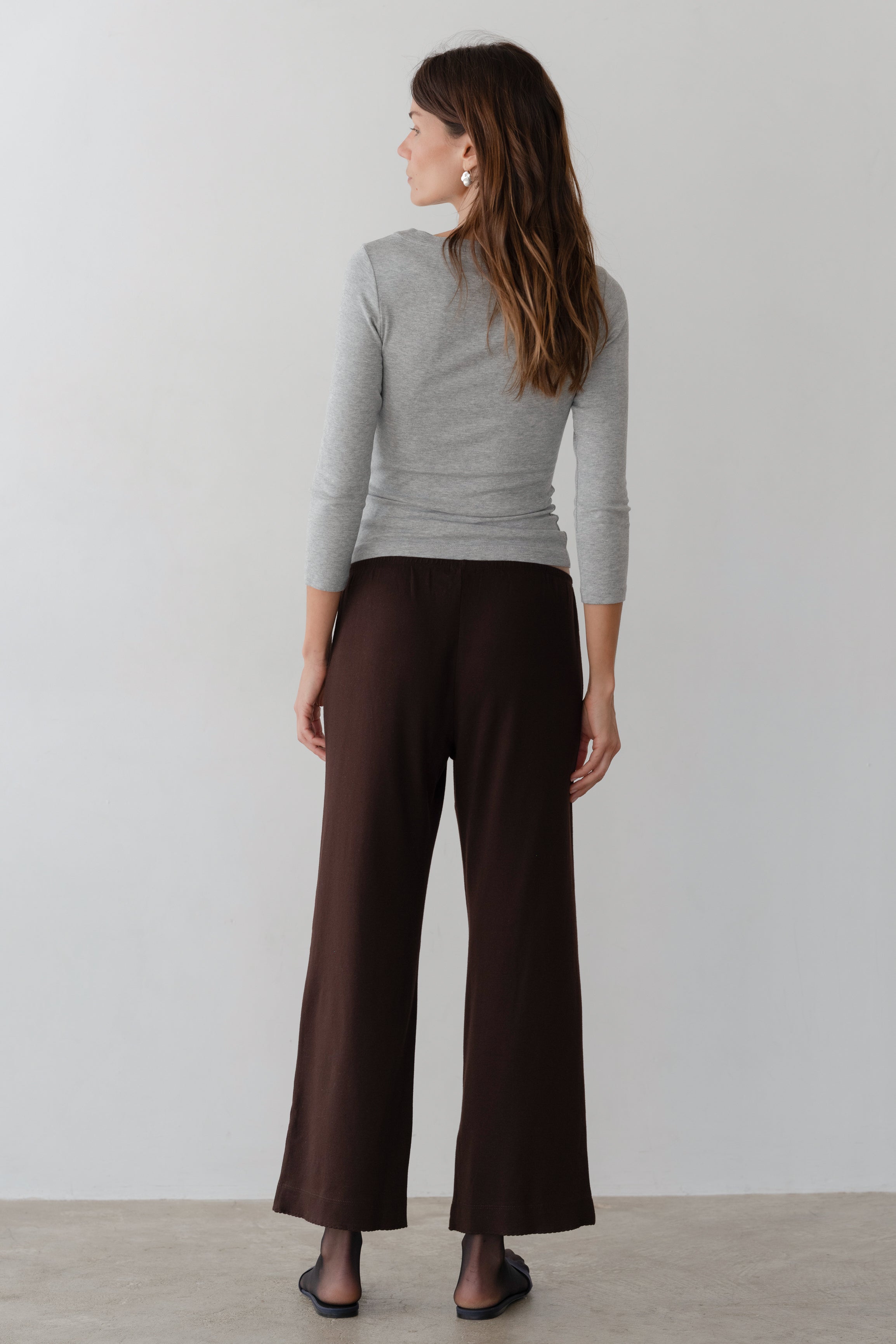 The Baby Rib Scallop Pant