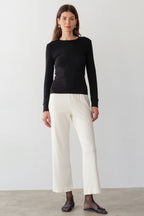 The Baby Rib Scallop Pant