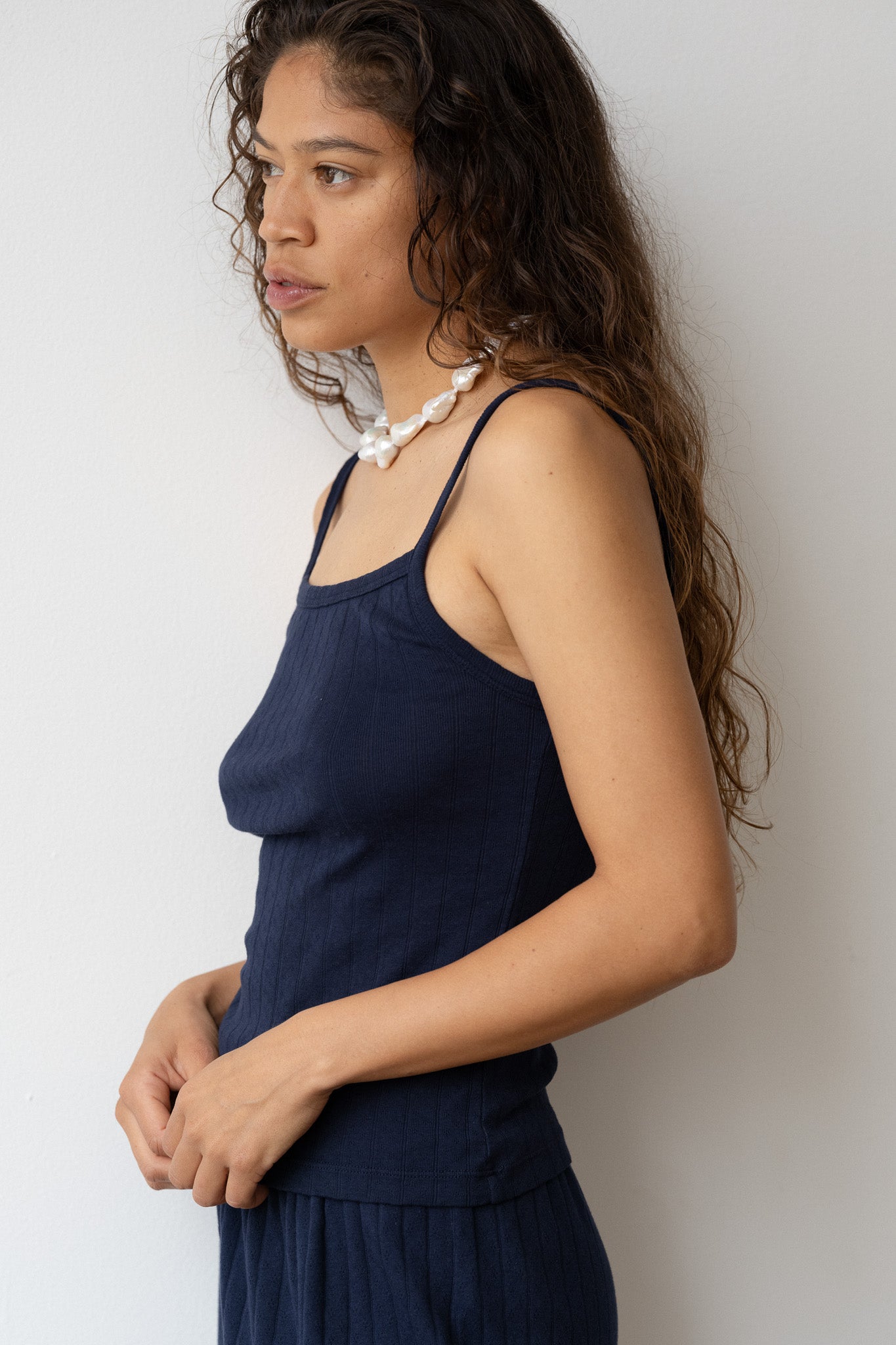 The Pointelle Square Neck Tank