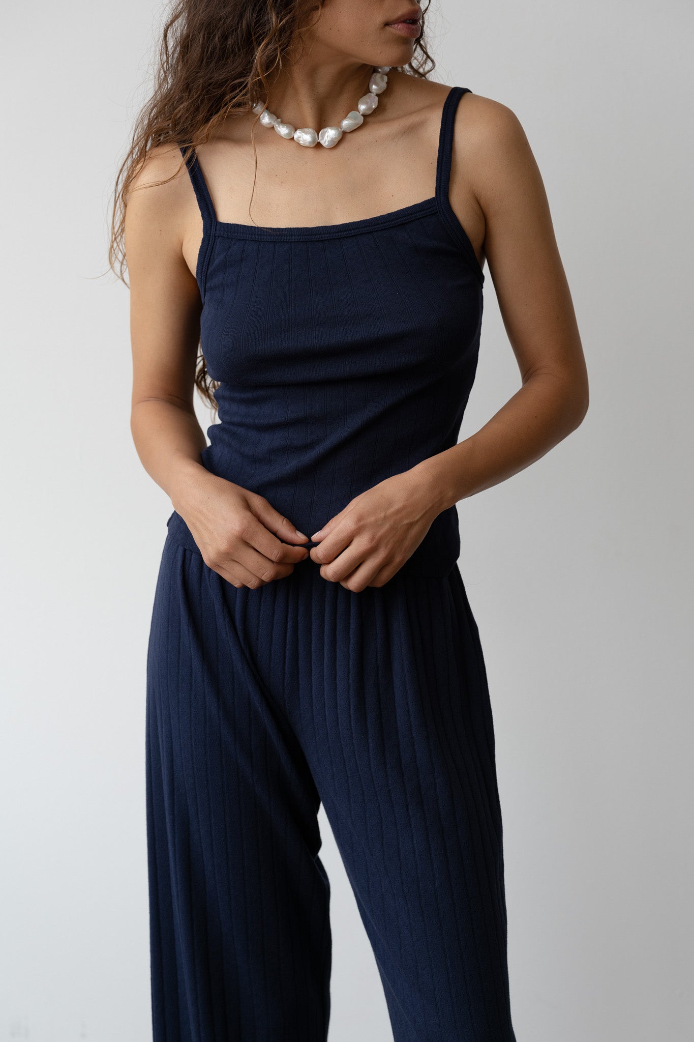 The Pointelle Square Neck Tank