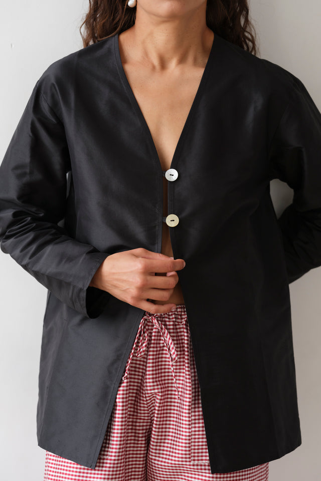 The Taffeta Split Top