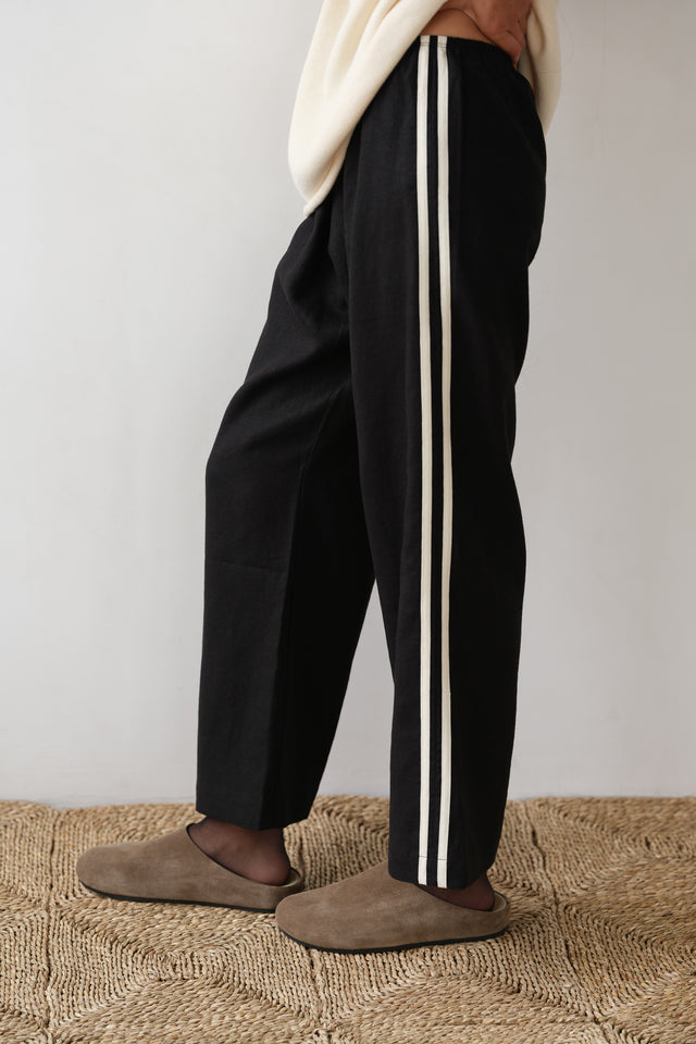 The Linen Crop Stripe Pant