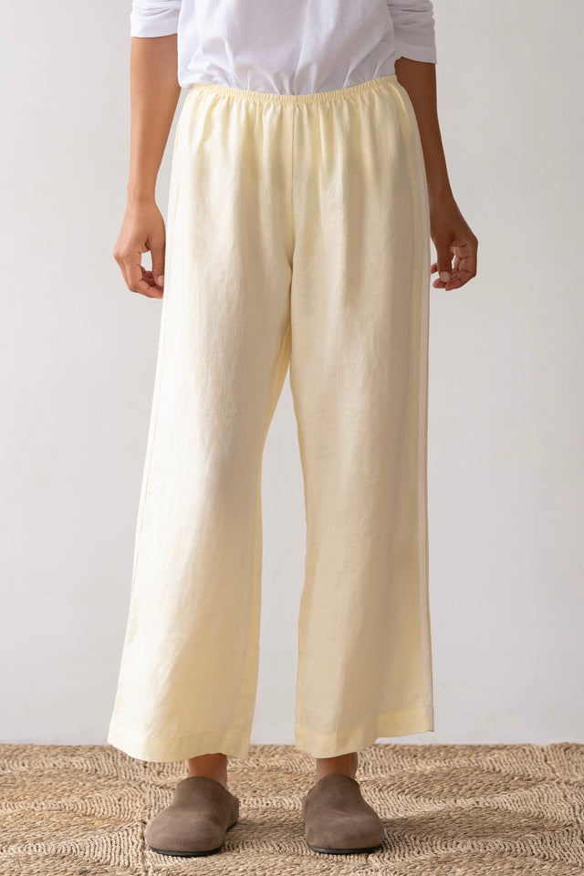 The Linen Crop Stripe Pant