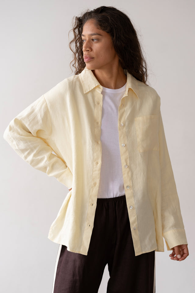 The Linen Relaxed Shirt Butter