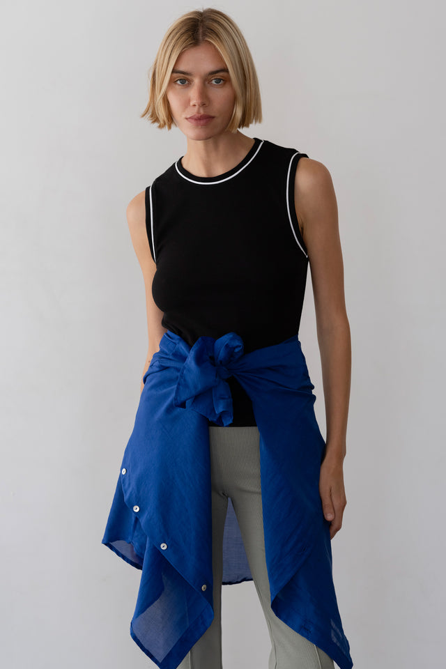 The Baby Rib Contrast Tank