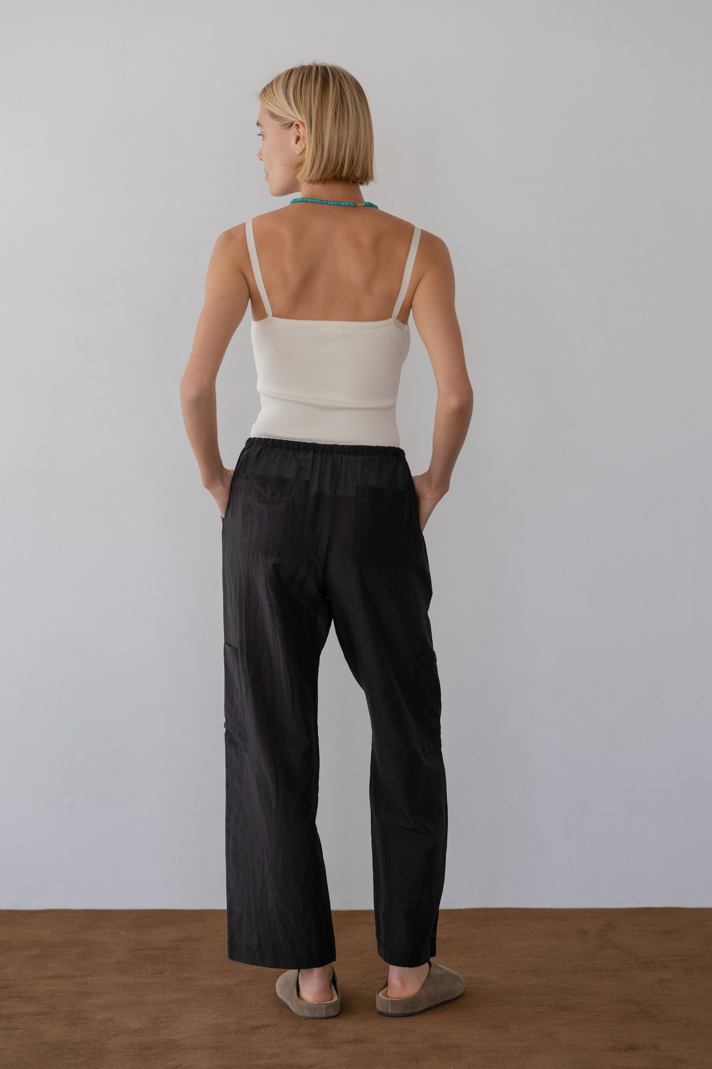The Silk Cotton Sheer Cargo Pant