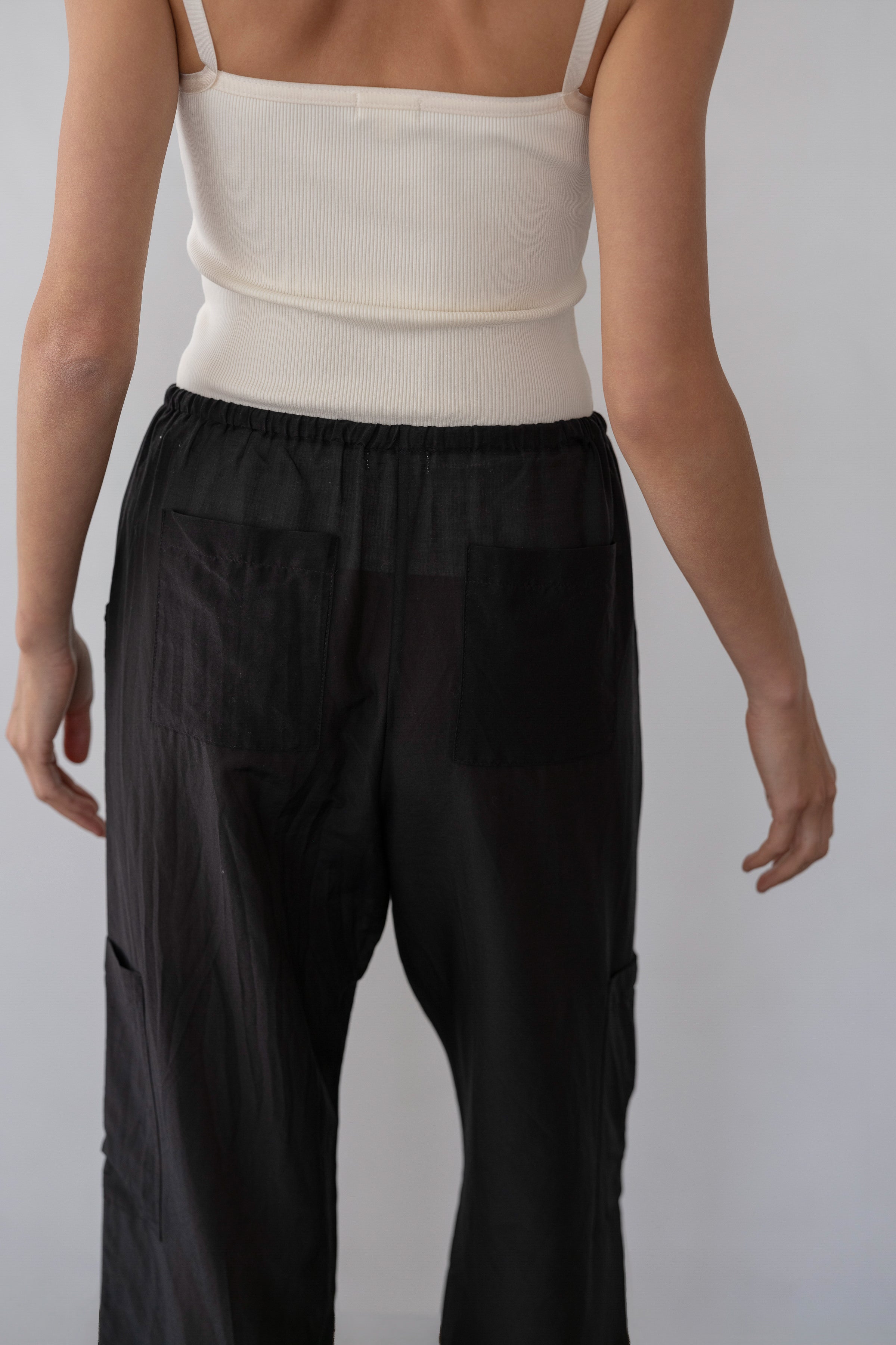 The Silk Cotton Sheer Cargo Pant
