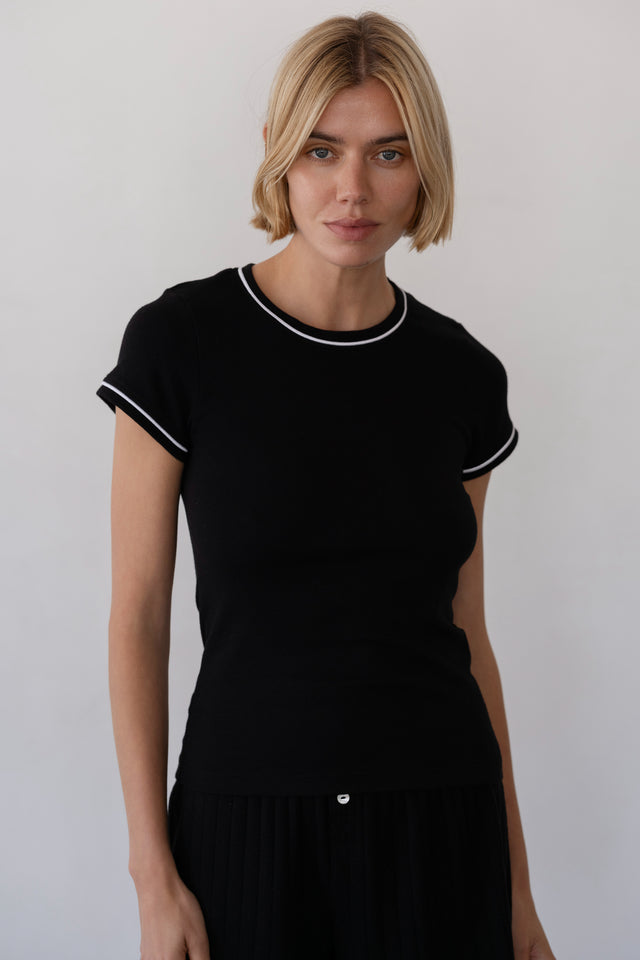 The Baby Rib Contrast Tee