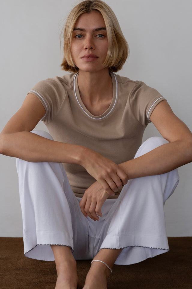 The Baby Rib Contrast Tee